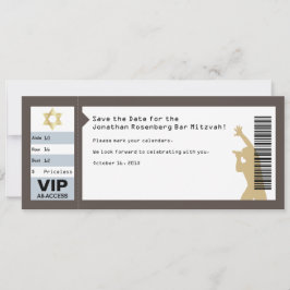 Invitación Cumpleaños de Bar Mitzvah de Boleto de Concierto S