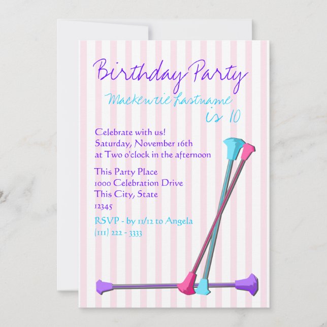 Invitación Cumpleaños de Baton (Anverso)