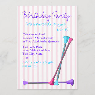 Invitación Cumpleaños de Baton