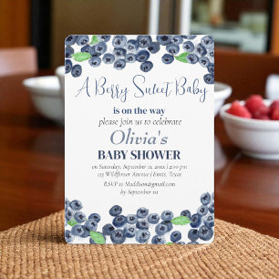 Invitación Cumpleaños de Bayas Fruta Baya Dulce Bebé