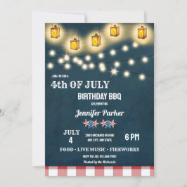 Invitación Cumpleaños de BBQ | 4 de julio