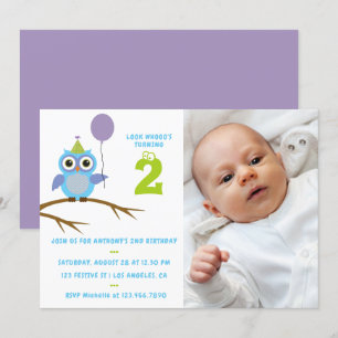 Invitación Cumpleaños de bebé o niño pequeño de cualquier eda
