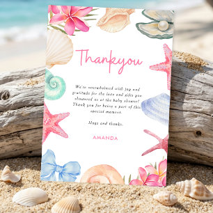 Invitación Cumpleaños de bebé Seashells Playa Te veo pronto