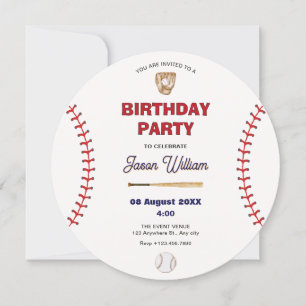Invitación cumpleaños de béisbol