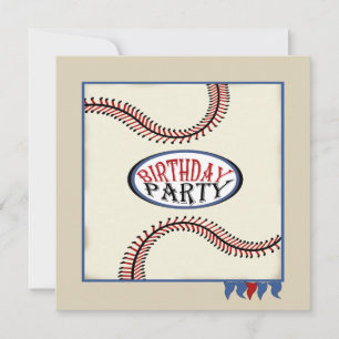 Invitación Cumpleaños de béisbol de pueblo natal