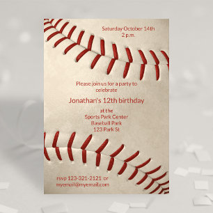 Invitación cumpleaños de béisbol infantil o fiesta de equipo