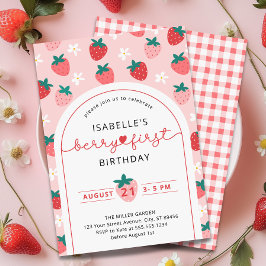 Invitación Cumpleaños de Berry Primer Cumpleaños