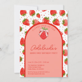 Invitación Cumpleaños de Berry Primer Cumpleaños Fiesta de Fr