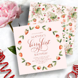 Invitación Cumpleaños de Berry Rosa