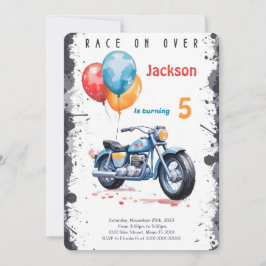 Invitación Cumpleaños de Bicicleta Azul