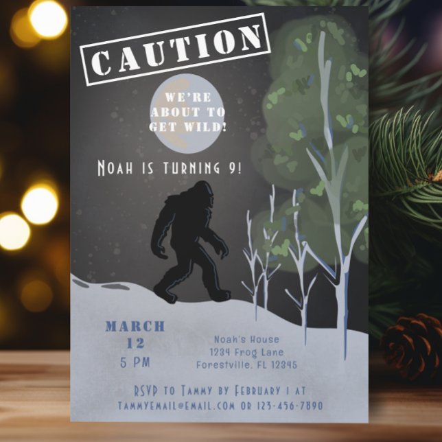 Invitación Cumpleaños de Big Foot Wild Adventure (Subido por el creador)