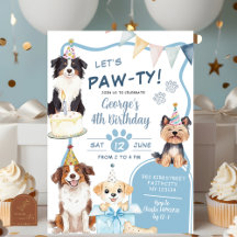 Cumpleaños de Blue Dog let's Pawty