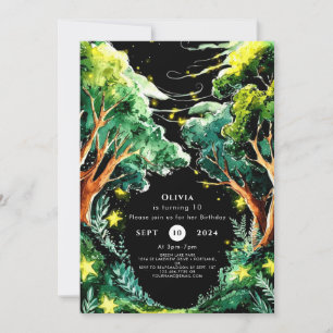 Invitación Cumpleaños de Boho Forest Woodland