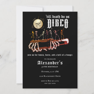 Invitación Cumpleaños de boogie de cervezas de huesos de cala