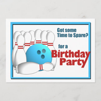 Invitación Cumpleaños de Bowling