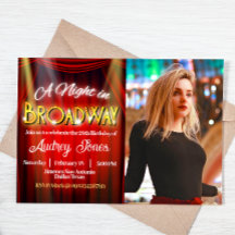 Cumpleaños de Broadway con foto