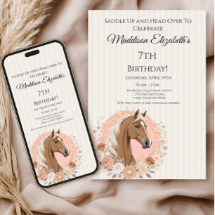 Invitación Cumpleaños de Caballo