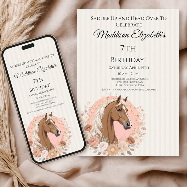 Invitación Cumpleaños de Caballo (Subido por el creador)