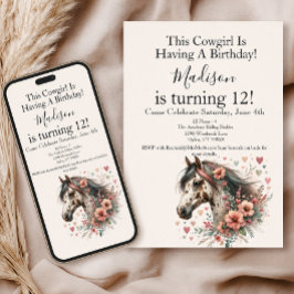 Invitación Cumpleaños de caballo Appaloosa