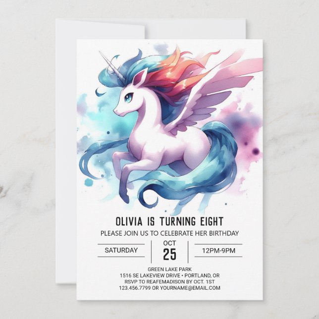 Invitación Cumpleaños de Caballo de Niños de la Granja (Anverso)