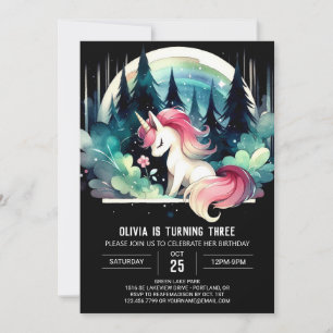 Invitación Cumpleaños de Caballo Dulce Forestal
