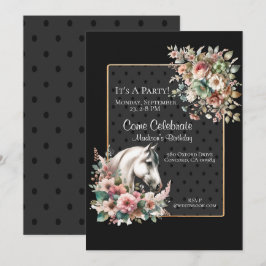 Invitación Cumpleaños de caballo elegante