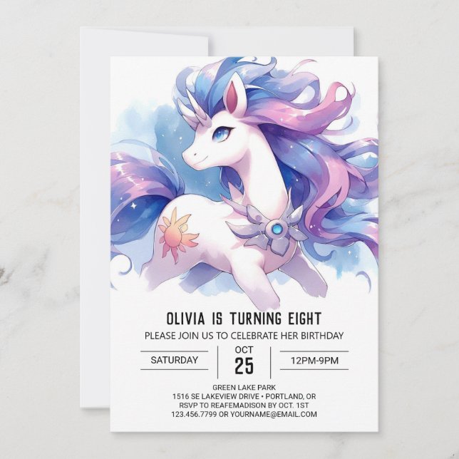 Invitación Cumpleaños de Caballo Imprimible para Granjas (Anverso)