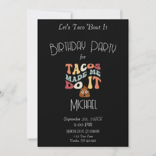 Invitación Cumpleaños de Caca Divertida Hecho por Tacos