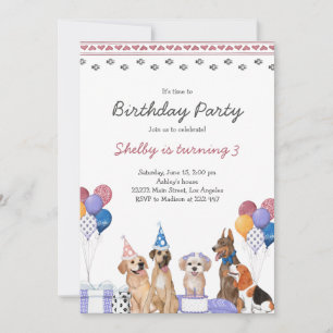 Invitación Cumpleaños de cachorro
