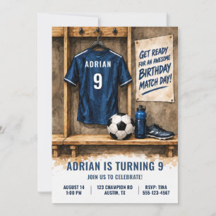 Invitación Cumpleaños de camiseta de fútbol personalizada par