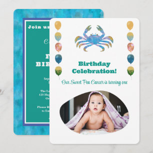 Invitación Cumpleaños de Cáncer número 1 Impresión Impresioni