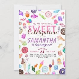 Invitación Cumpleaños de Candyland