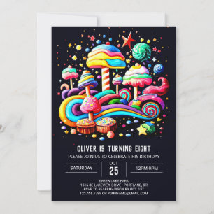 Invitación Cumpleaños de Candyland Mágico