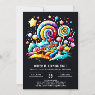 Invitación Cumpleaños de Candyland Whimsy