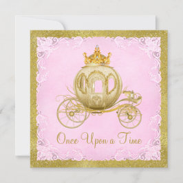 Invitación Cumpleaños de Carruaje de Princesa Érase una Vez N