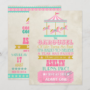 Invitación Cumpleaños de Carrusel