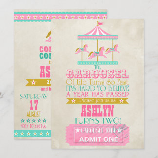Invitación Cumpleaños de Carrusel