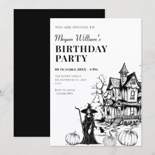 Invitación Cumpleaños de casa embrujada