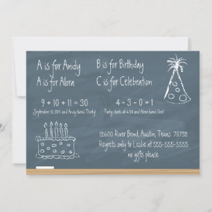 Invitación Cumpleaños de Chalkboard