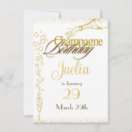 Invitación Cumpleaños de Champagne