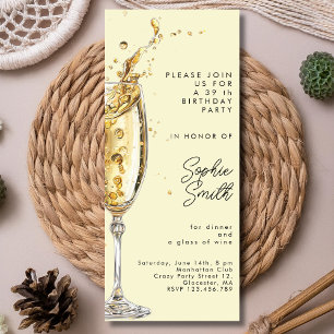 Invitación cumpleaños de champán envejecido a la perfección