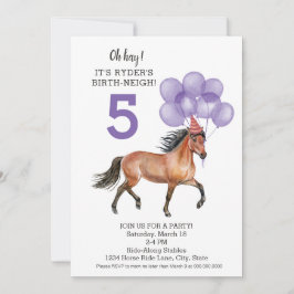 Invitación Cumpleaños de chica de caballos // fiesta de cumpl
