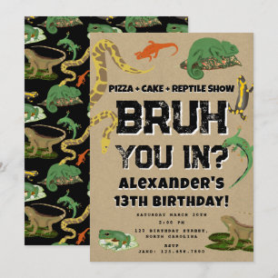 Invitación Cumpleaños de Chico 'Bruh' con Espectáculo de Rept