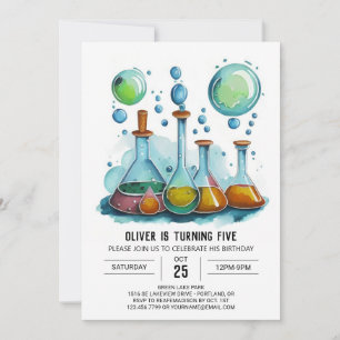 Invitación Cumpleaños de Científico de Potion Gear