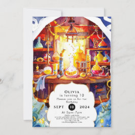 Invitación Cumpleaños de Científico del Laboratorio de Boho M