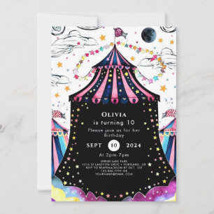 Invitación Cumpleaños de Circo Editable