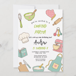 Invitación Cumpleaños de Cocina Junior Personal