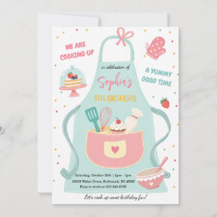 Invitación Cumpleaños de Cocina Personalizada para Niños