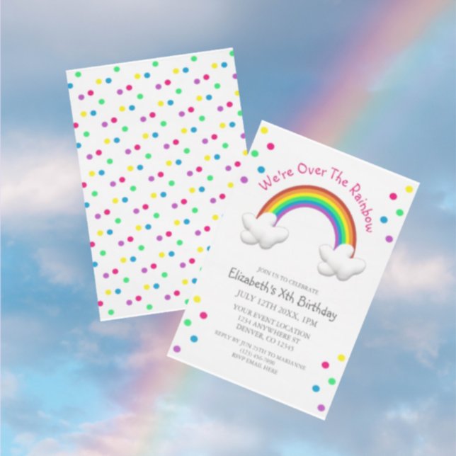 Invitación Cumpleaños de colores arcoiris (Subido por el creador)