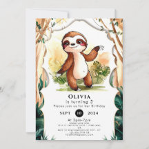 Cumpleaños de Colorful Kids Sloth